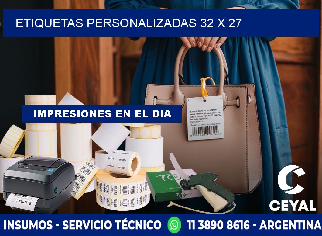 ETIQUETAS PERSONALIZADAS 32 x 27