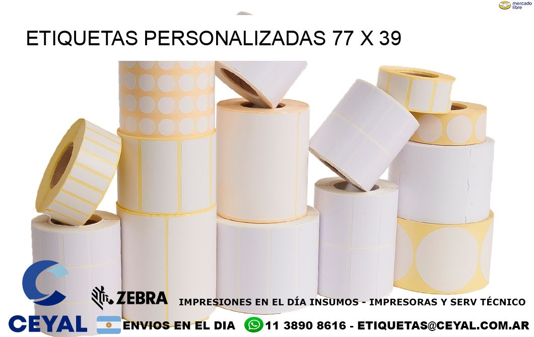 ETIQUETAS PERSONALIZADAS 77 x 39