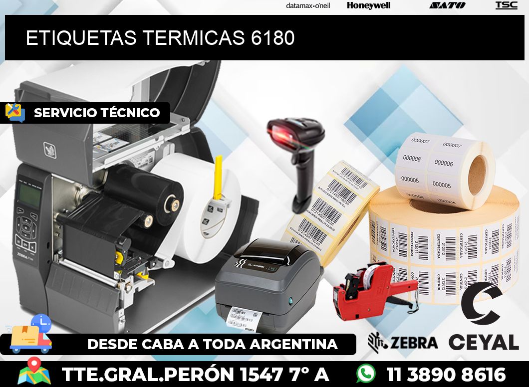 ETIQUETAS TERMICAS 6180