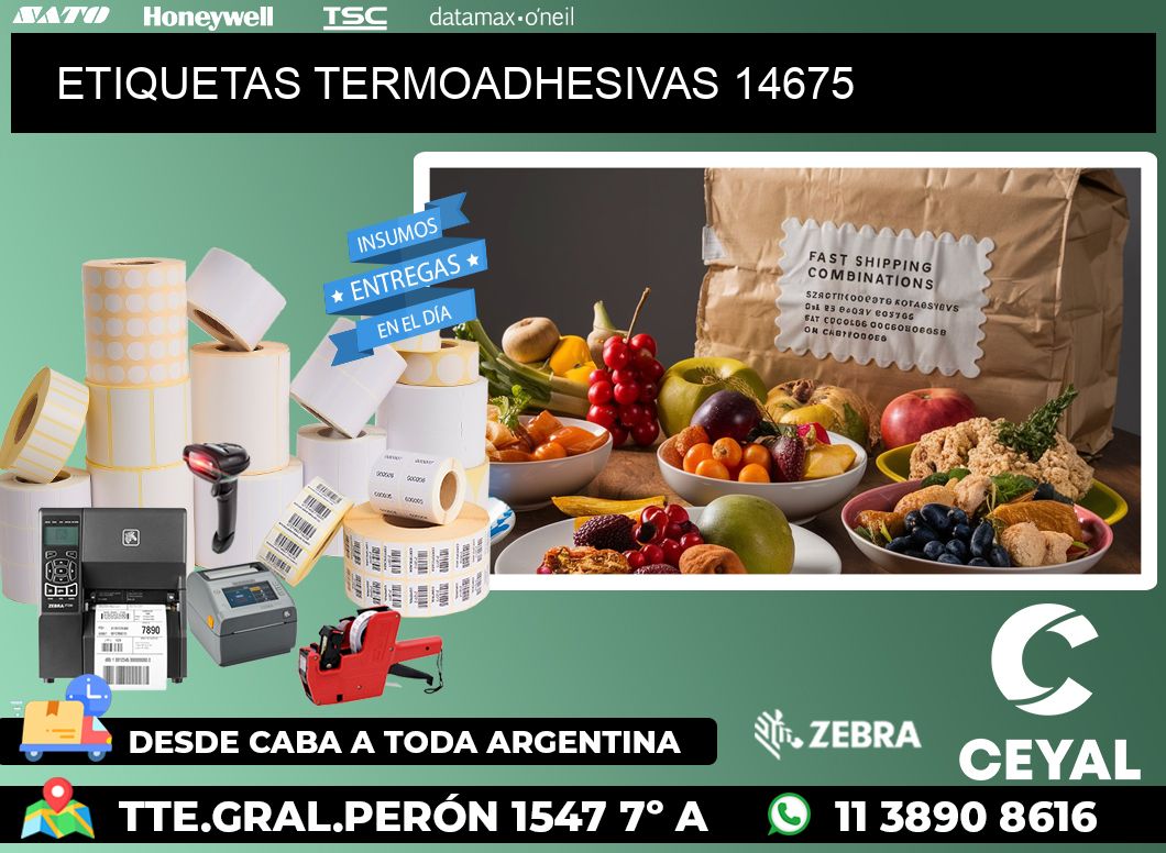 ETIQUETAS TERMOADHESIVAS 14675