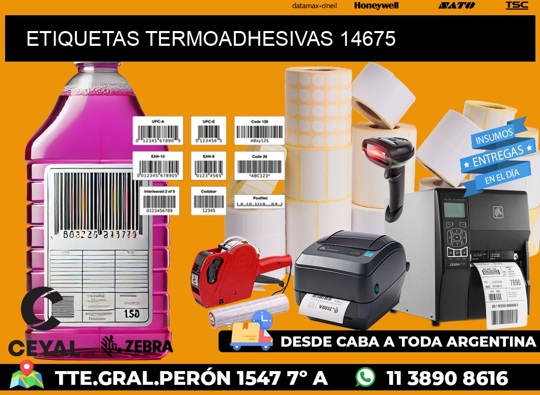 ETIQUETAS TERMOADHESIVAS 14675