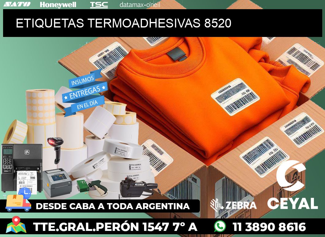 ETIQUETAS TERMOADHESIVAS 8520