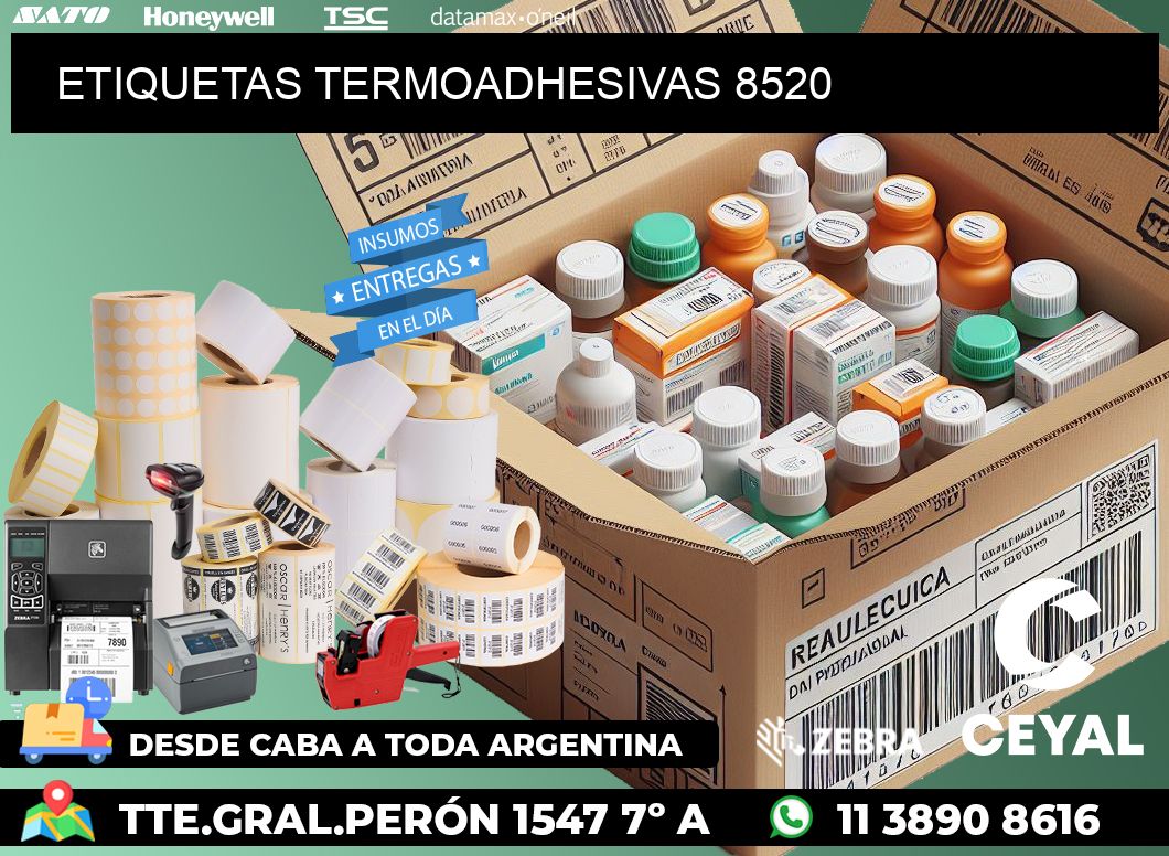 ETIQUETAS TERMOADHESIVAS 8520