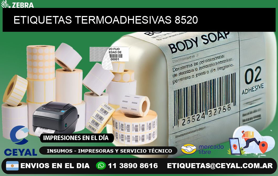 ETIQUETAS TERMOADHESIVAS 8520
