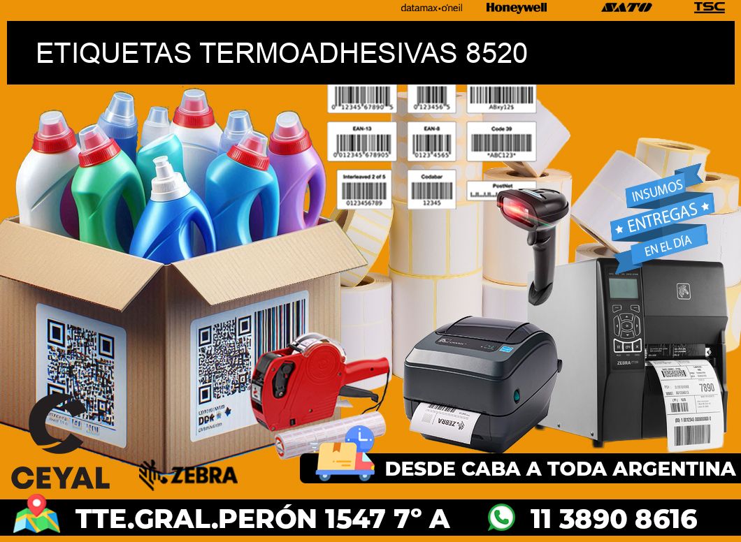 ETIQUETAS TERMOADHESIVAS 8520