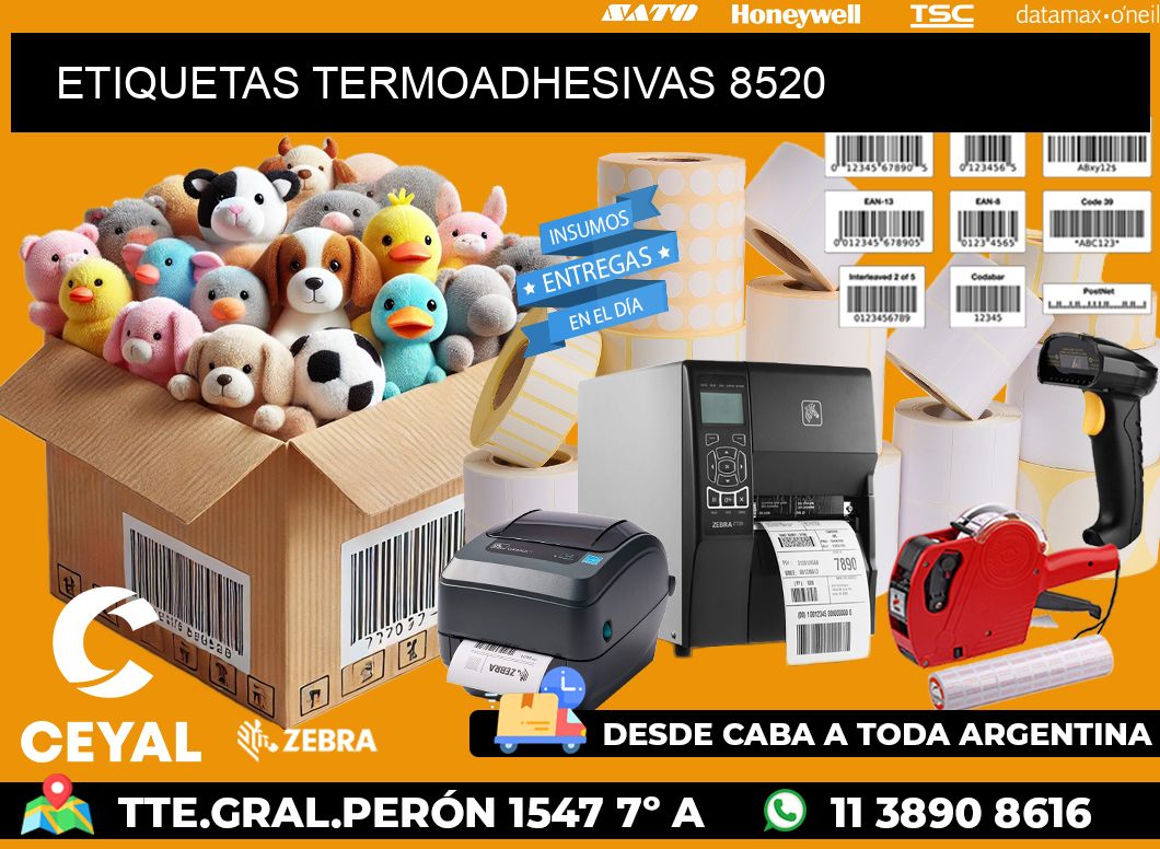 ETIQUETAS TERMOADHESIVAS 8520