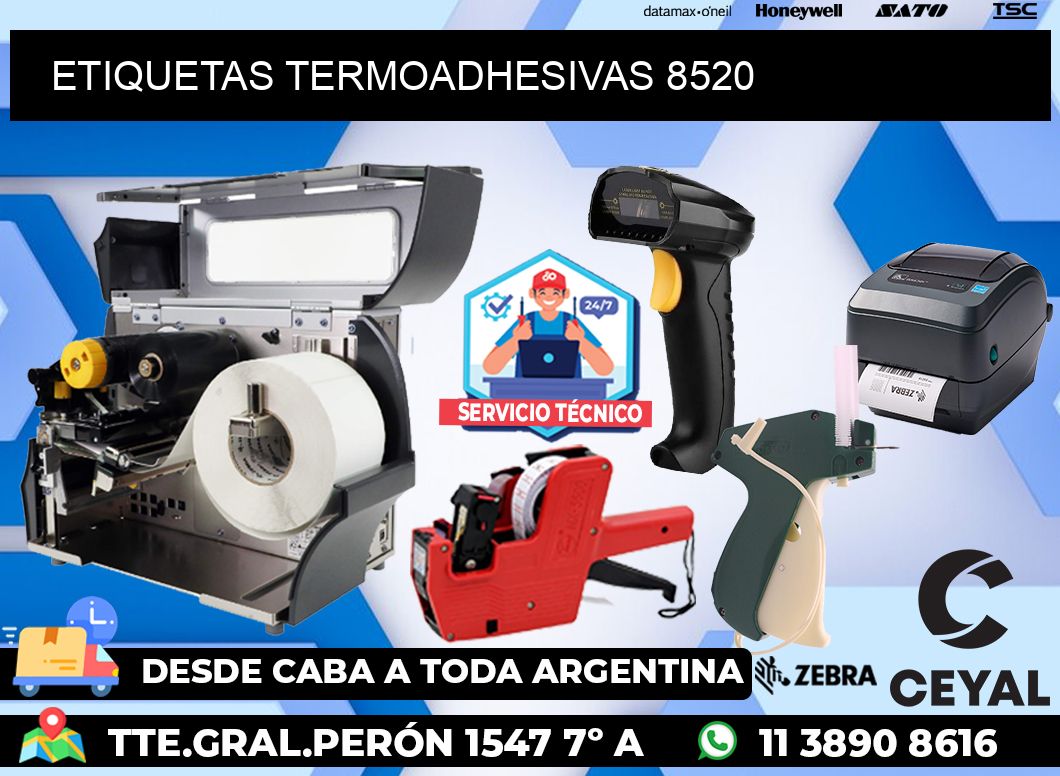 ETIQUETAS TERMOADHESIVAS 8520