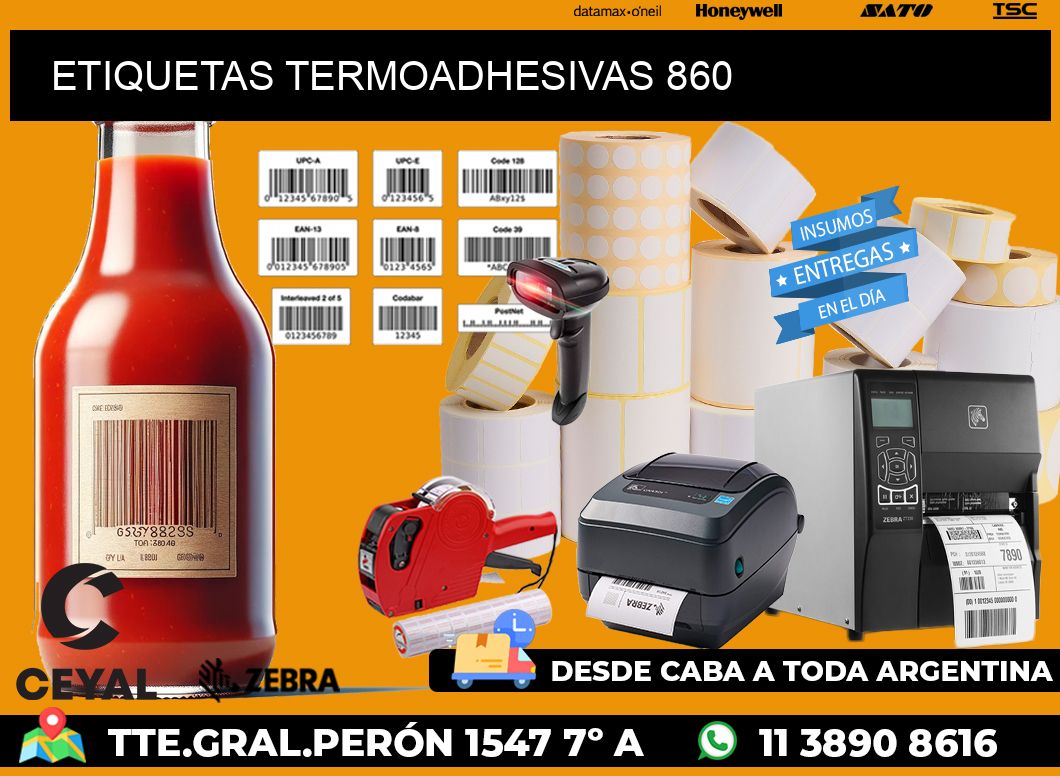 ETIQUETAS TERMOADHESIVAS 860