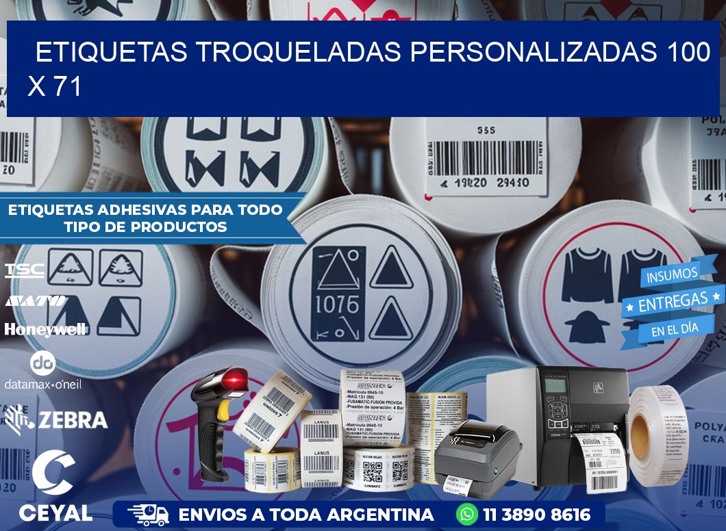 ETIQUETAS TROQUELADAS PERSONALIZADAS 100 x 71