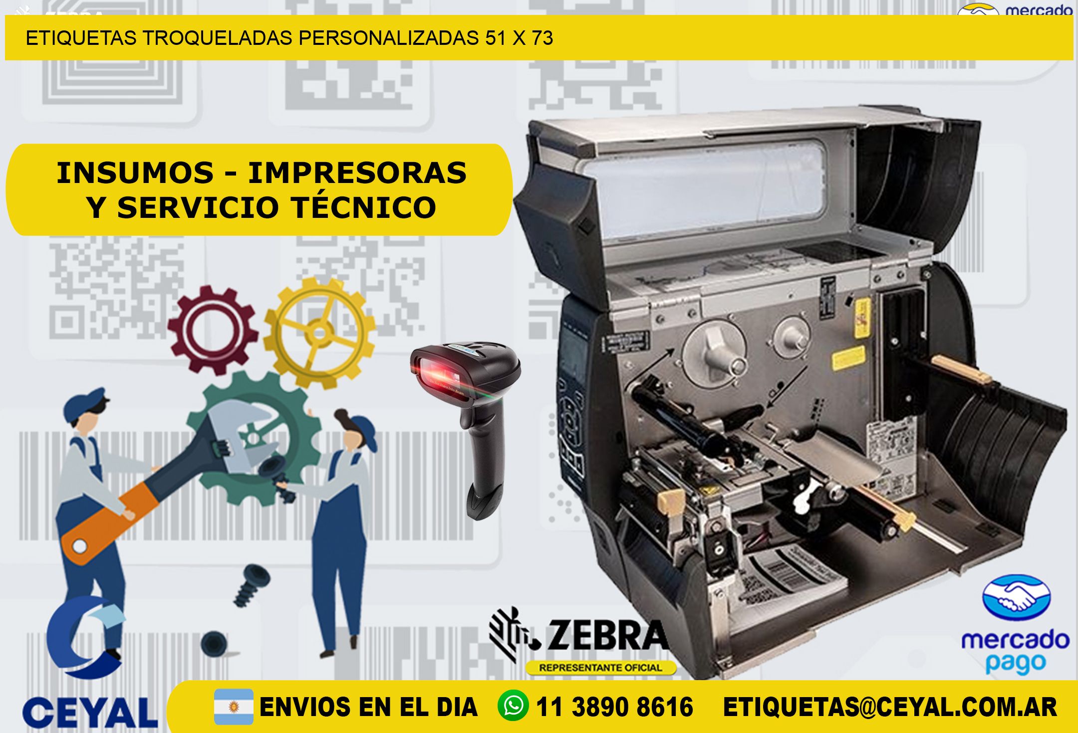 ETIQUETAS TROQUELADAS PERSONALIZADAS 51 x 73
