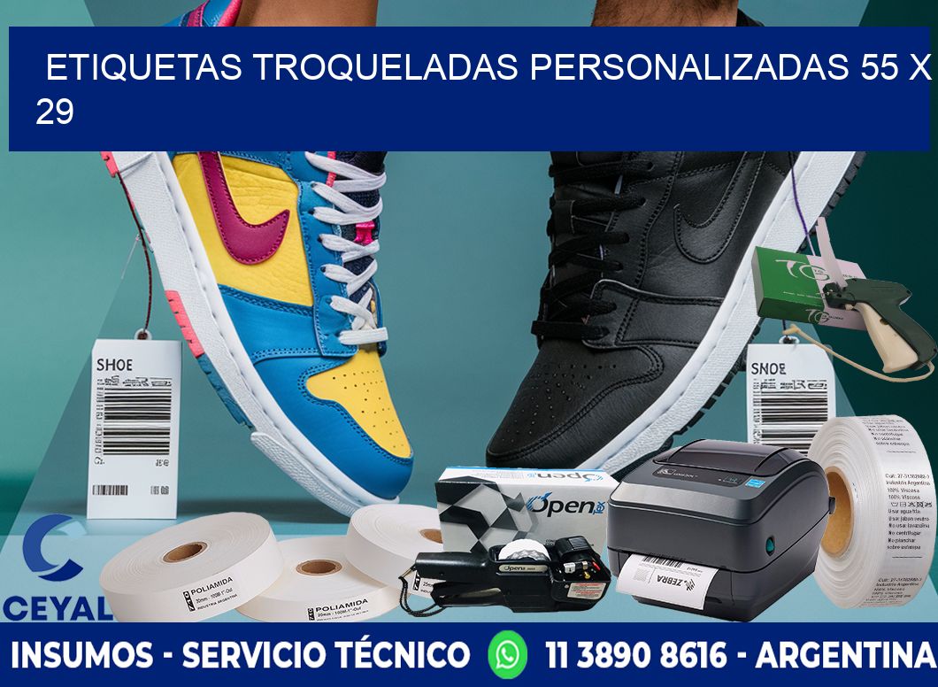 ETIQUETAS TROQUELADAS PERSONALIZADAS 55 x 29