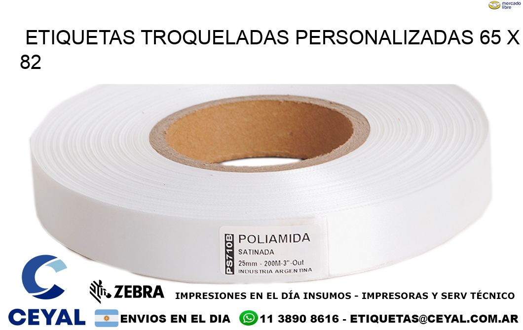 ETIQUETAS TROQUELADAS PERSONALIZADAS 65 x 82