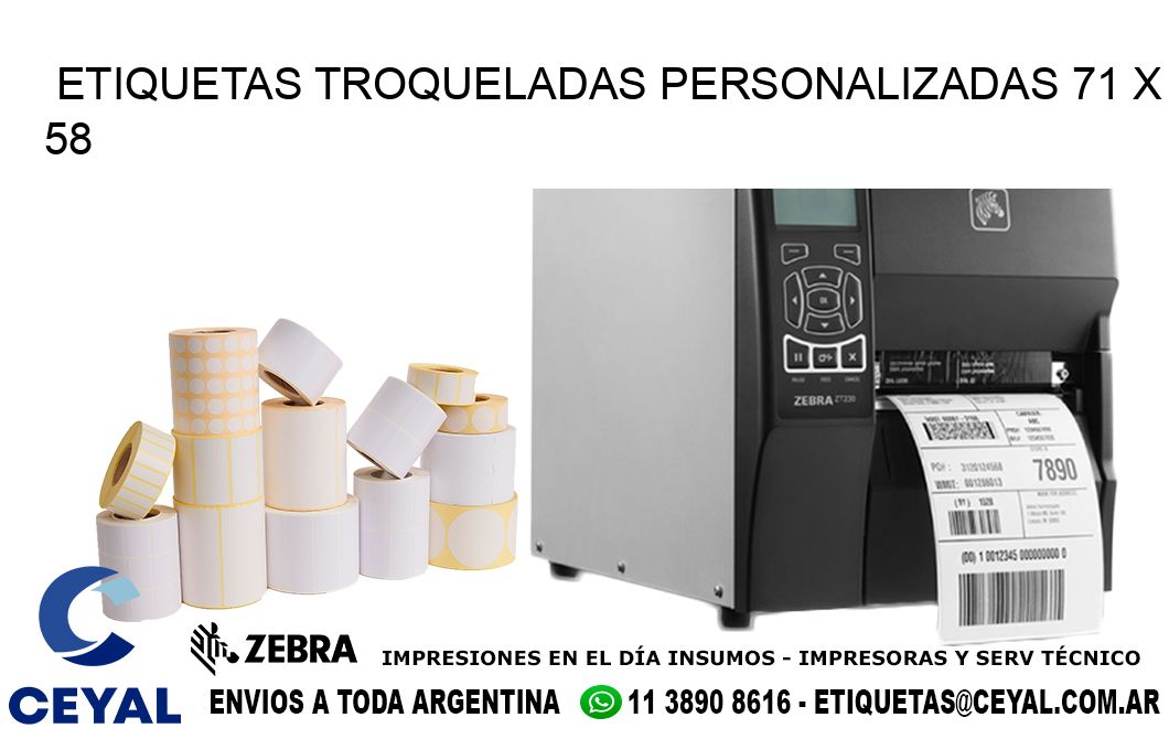 ETIQUETAS TROQUELADAS PERSONALIZADAS 71 x 58