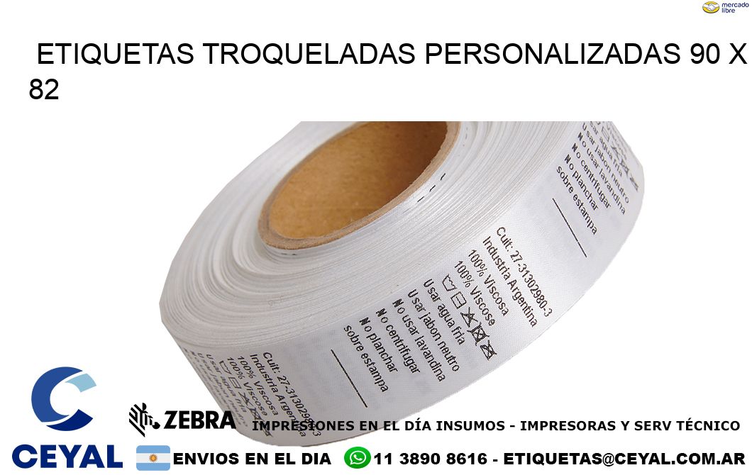 ETIQUETAS TROQUELADAS PERSONALIZADAS 90 x 82