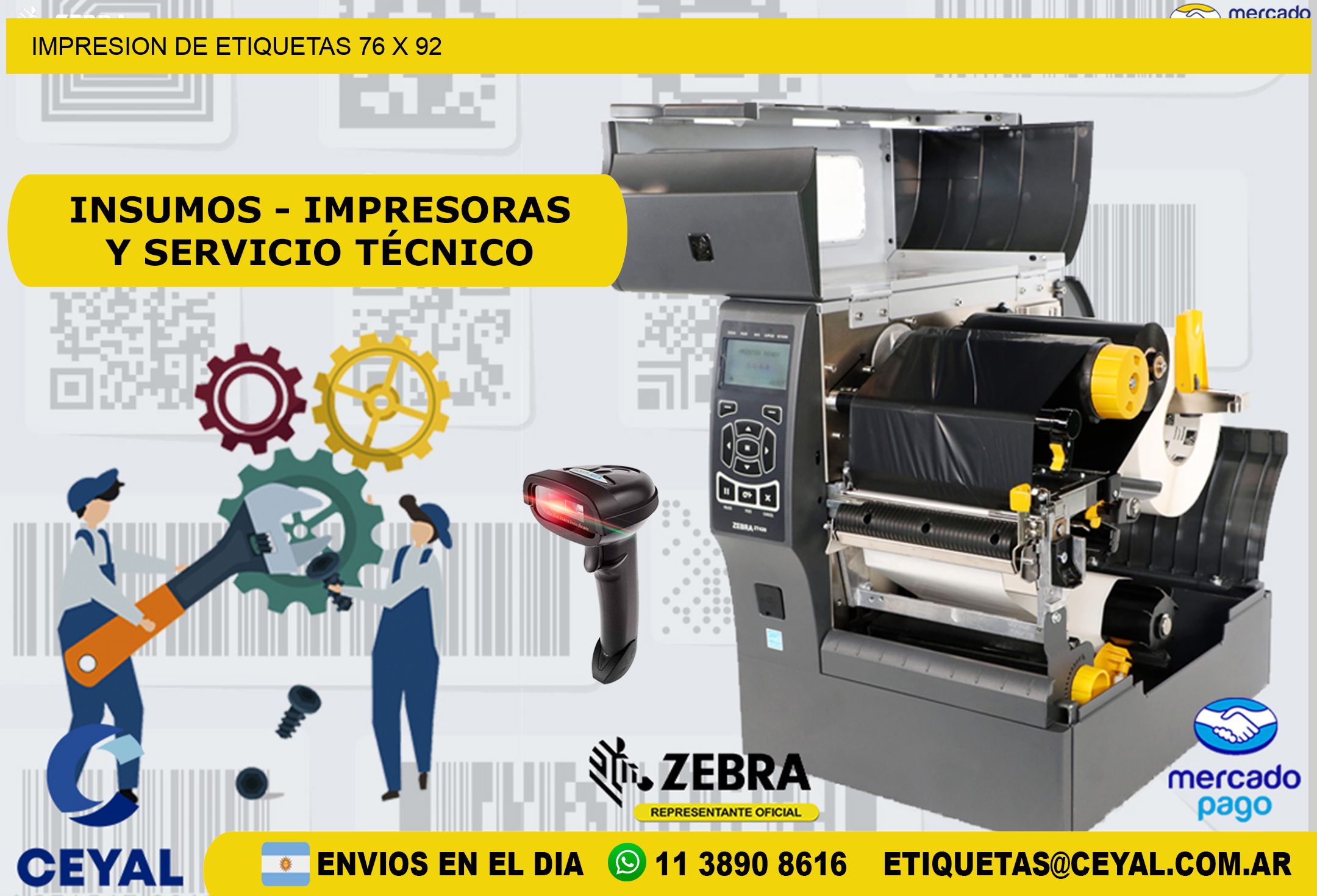 IMPRESION DE ETIQUETAS 76 x 92