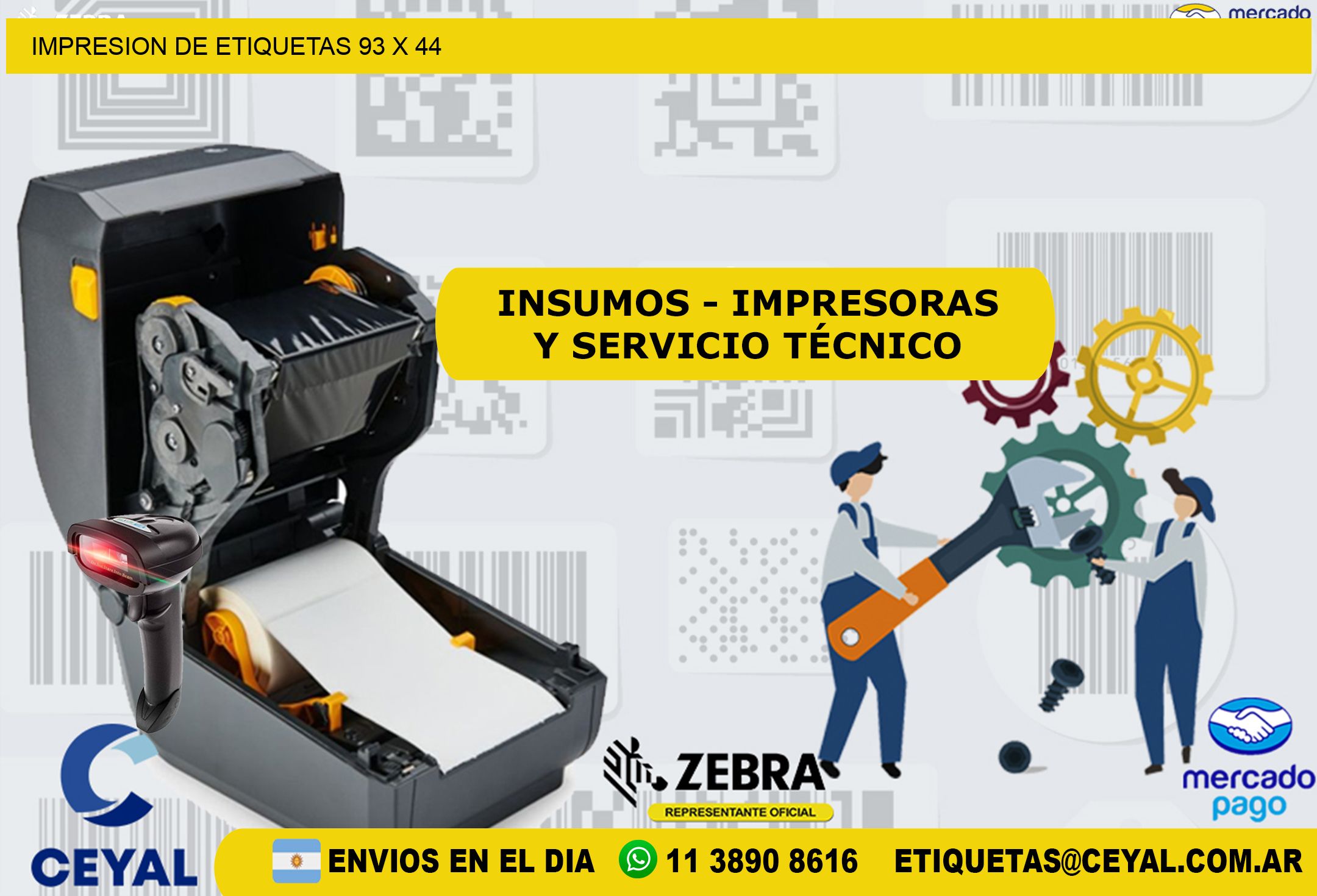 IMPRESION DE ETIQUETAS 93 x 44