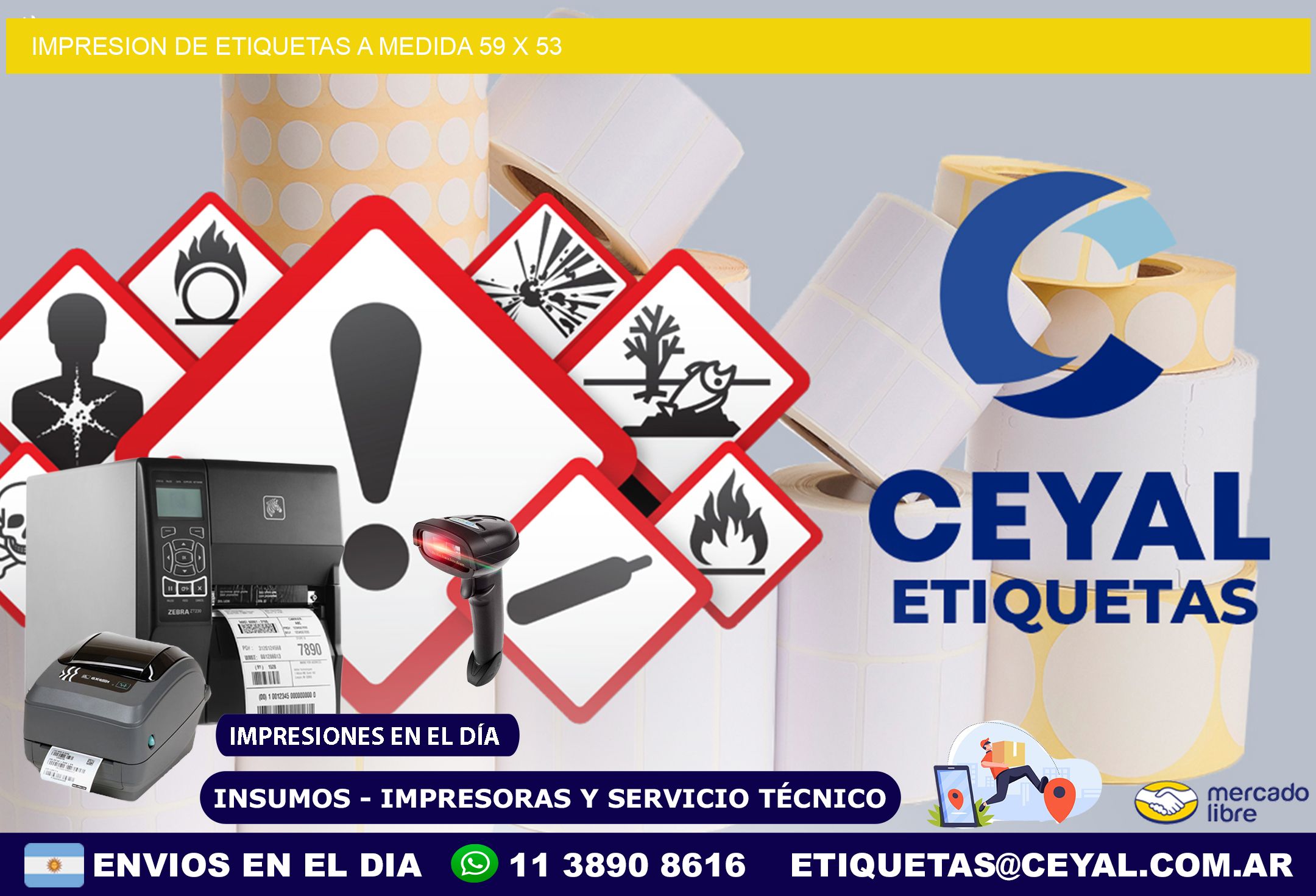 IMPRESION DE ETIQUETAS A MEDIDA 59 x 53