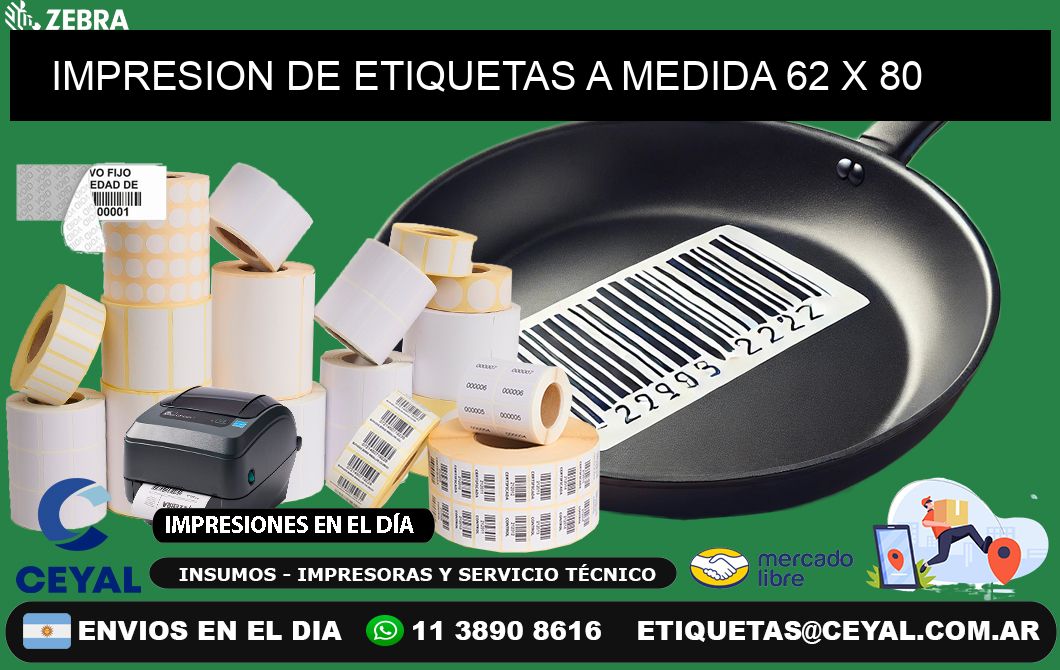 IMPRESION DE ETIQUETAS A MEDIDA 62 x 80