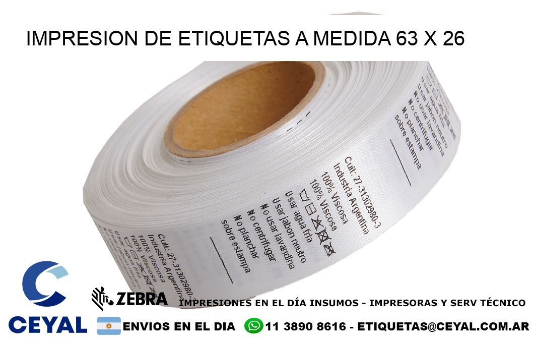 IMPRESION DE ETIQUETAS A MEDIDA 63 x 26