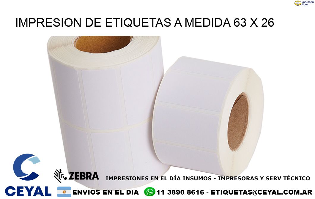 IMPRESION DE ETIQUETAS A MEDIDA 63 x 26