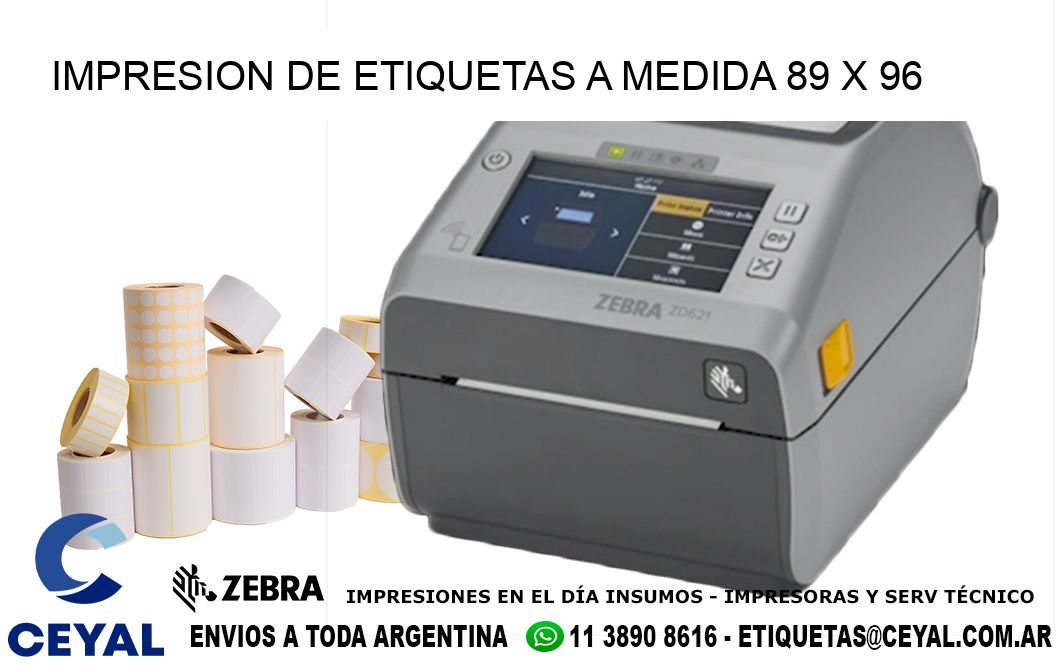 IMPRESION DE ETIQUETAS A MEDIDA 89 x 96