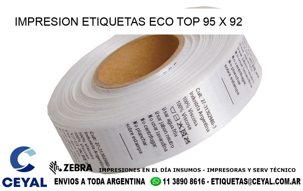 IMPRESION ETIQUETAS ECO TOP 95 x 92