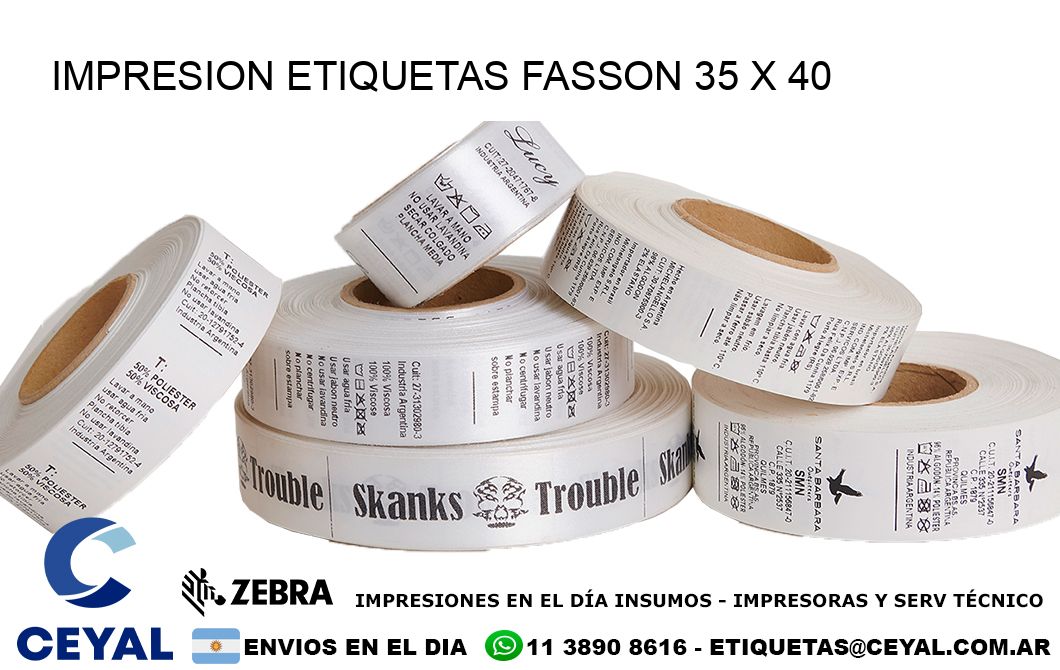 IMPRESION ETIQUETAS FASSON 35 x 40