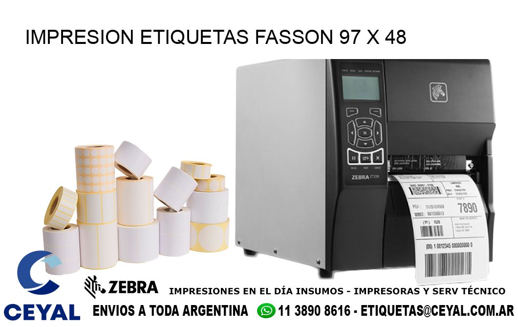 IMPRESION ETIQUETAS FASSON 97 x 48