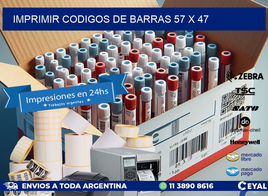 IMPRIMIR CODIGOS DE BARRAS 57 x 47