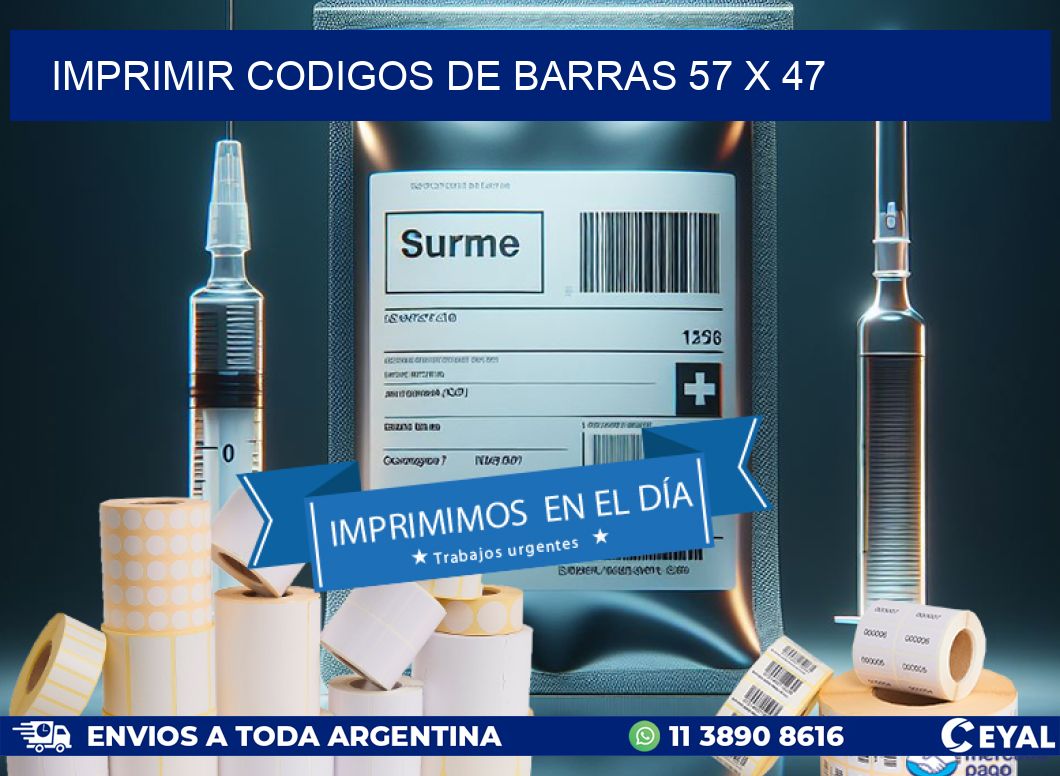 IMPRIMIR CODIGOS DE BARRAS 57 x 47