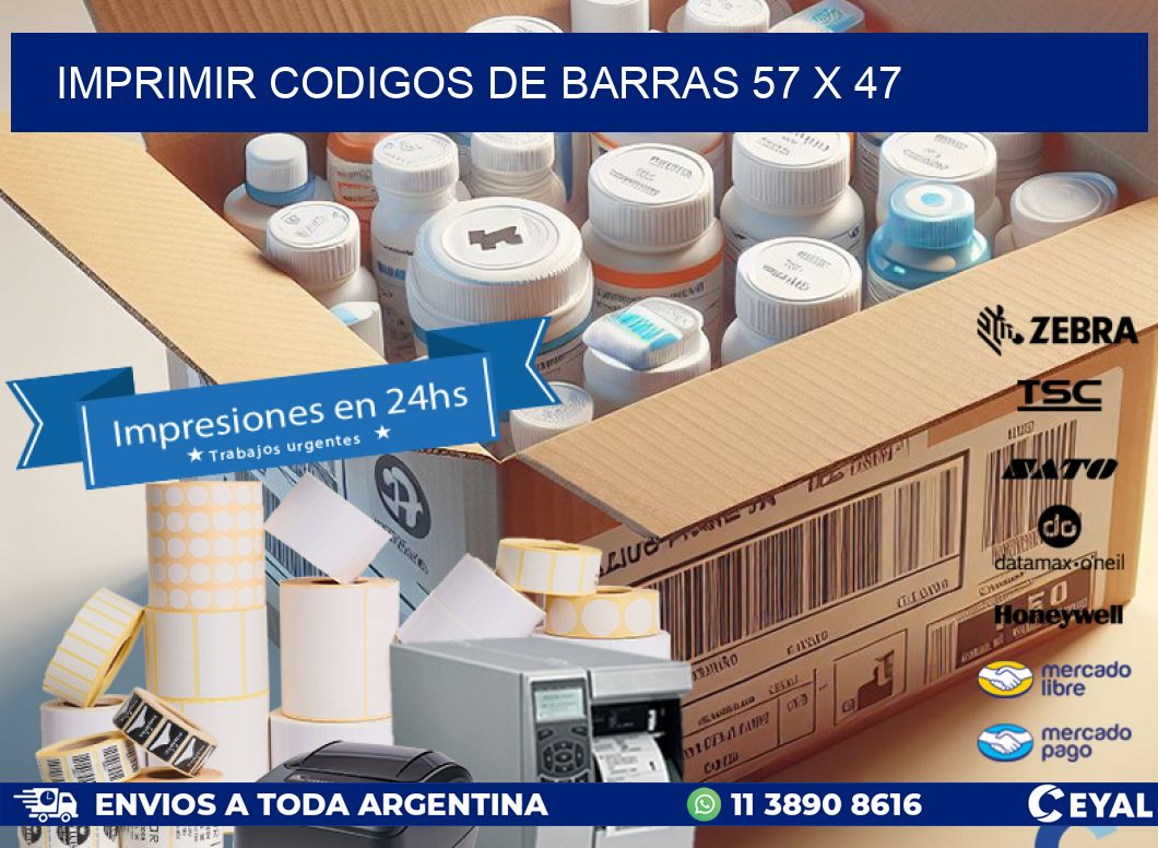 IMPRIMIR CODIGOS DE BARRAS 57 x 47