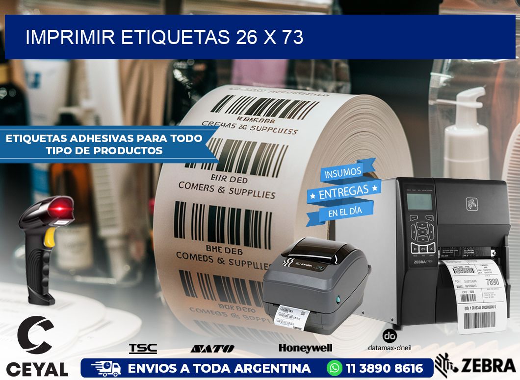 IMPRIMIR ETIQUETAS 26 x 73
