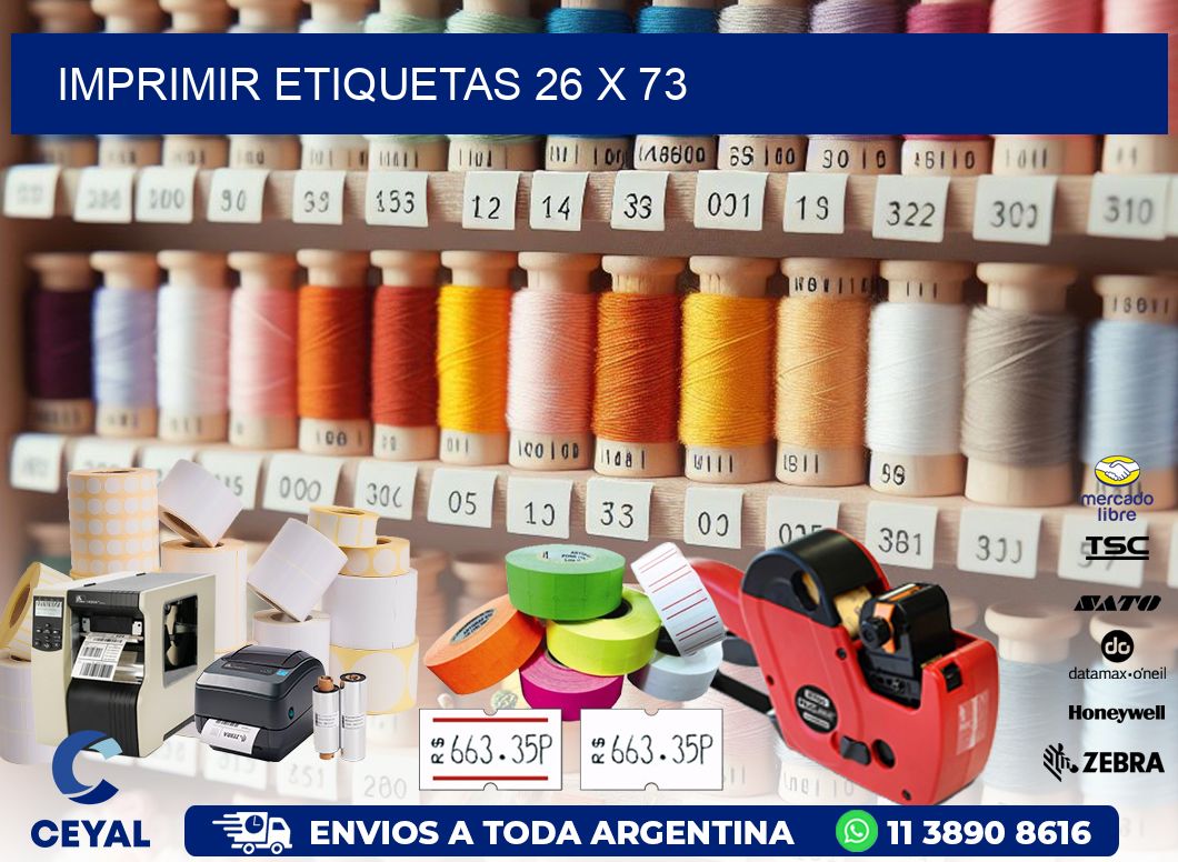 IMPRIMIR ETIQUETAS 26 x 73