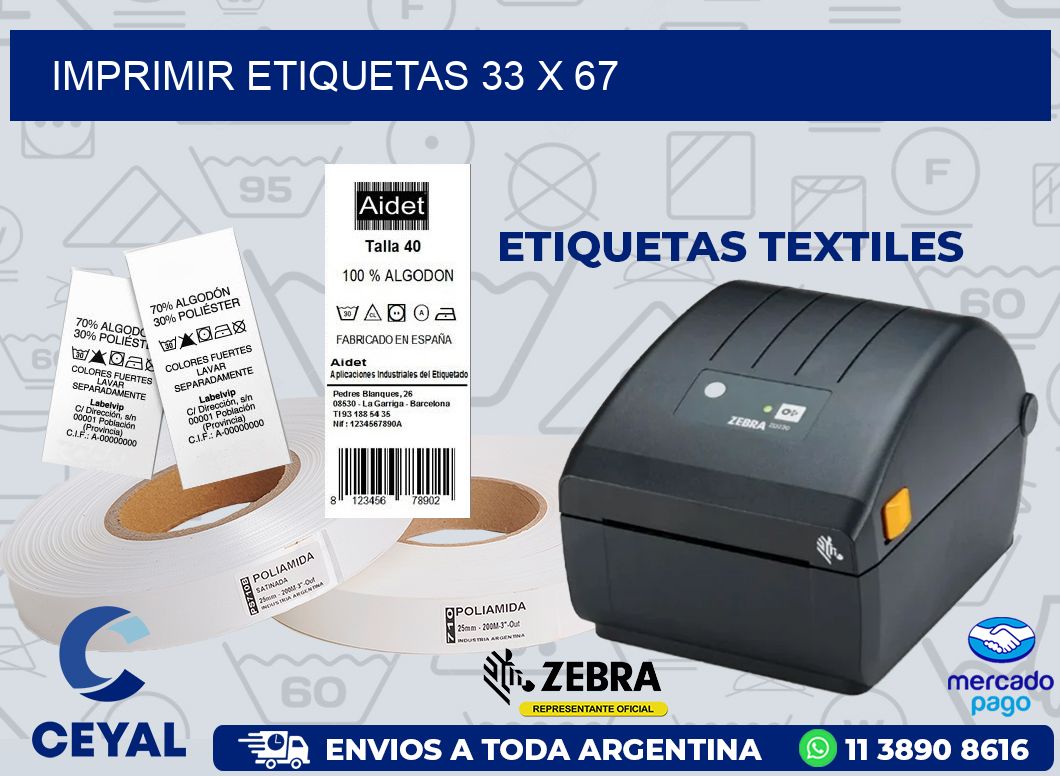 IMPRIMIR ETIQUETAS 33 x 67