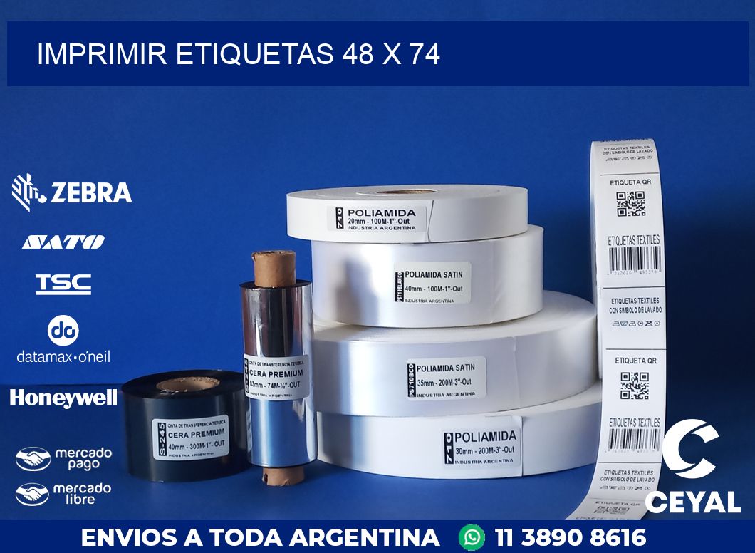IMPRIMIR ETIQUETAS 48 x 74