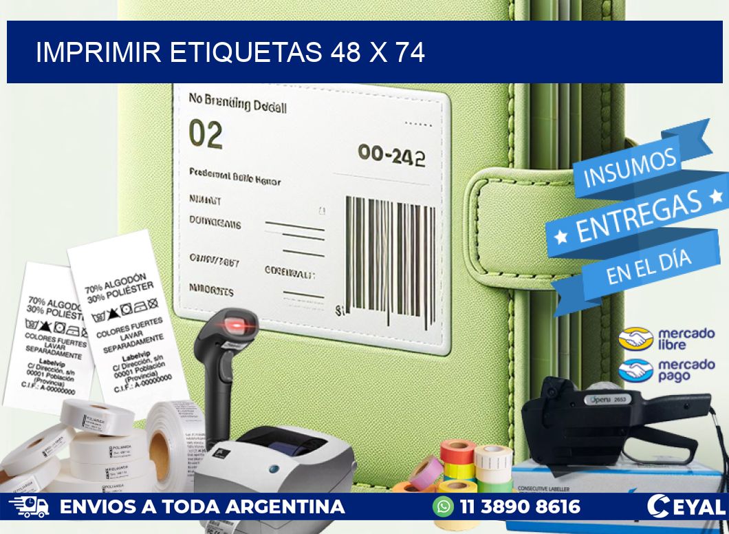 IMPRIMIR ETIQUETAS 48 x 74