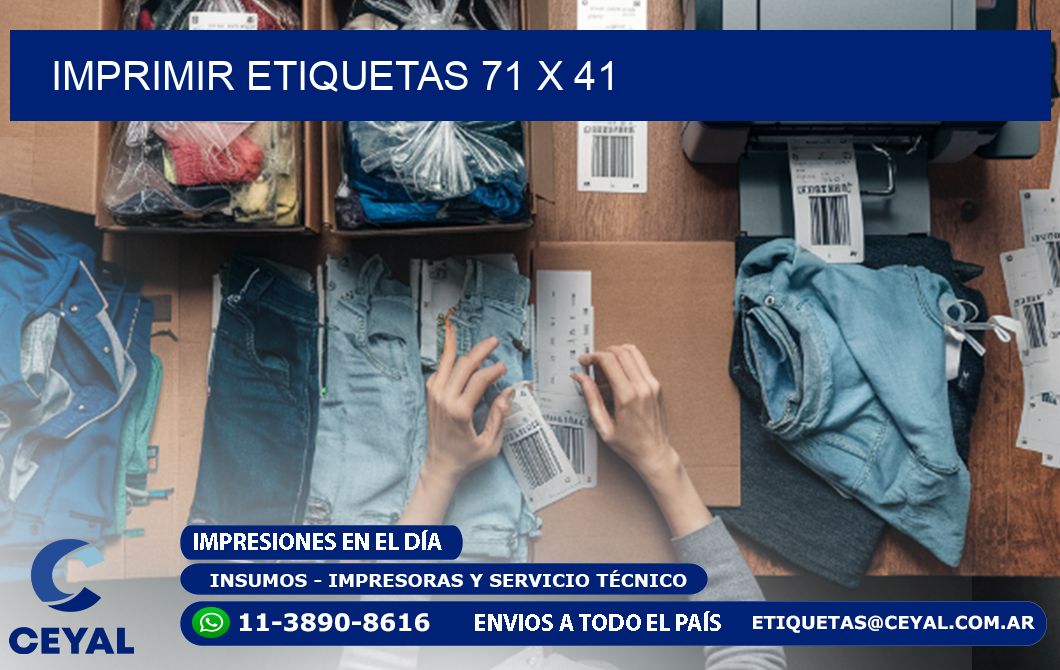 IMPRIMIR ETIQUETAS 71 x 41