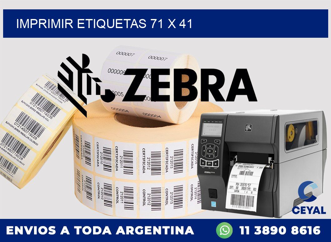 IMPRIMIR ETIQUETAS 71 x 41