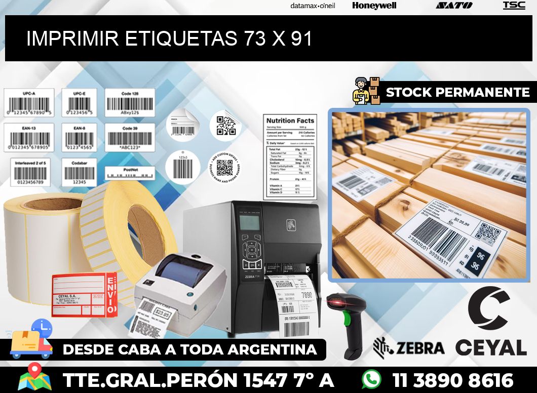 IMPRIMIR ETIQUETAS 73 x 91