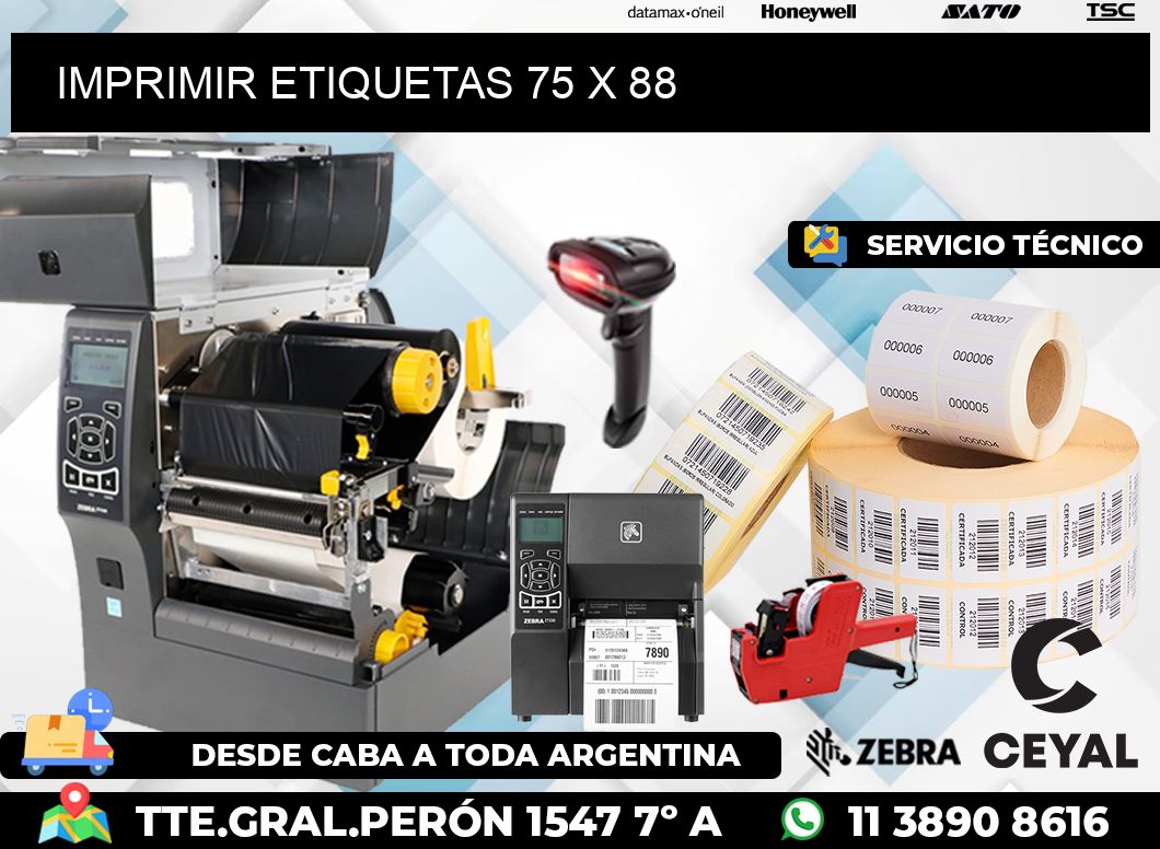 IMPRIMIR ETIQUETAS 75 x 88