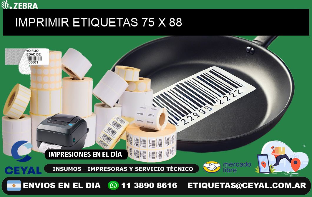 IMPRIMIR ETIQUETAS 75 x 88
