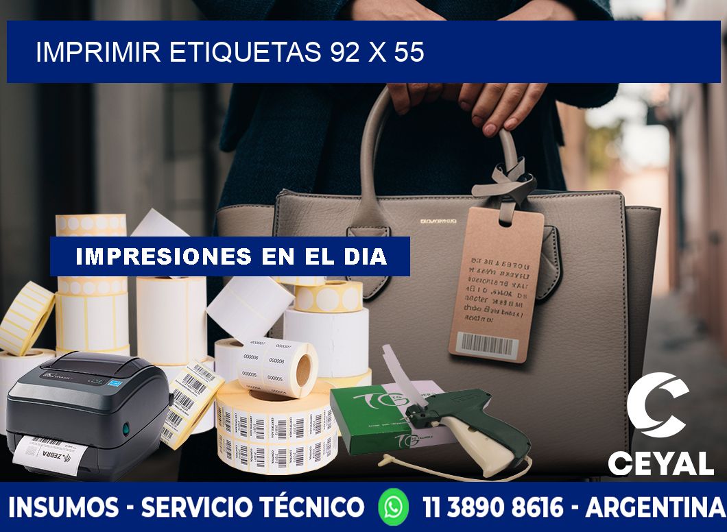 IMPRIMIR ETIQUETAS 92 x 55