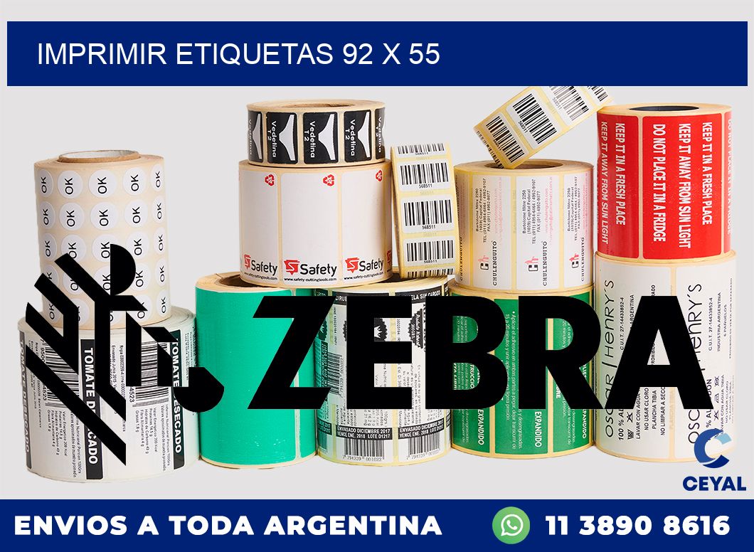 IMPRIMIR ETIQUETAS 92 x 55
