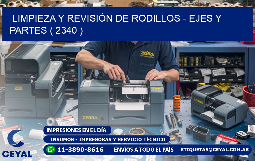 LIMPIEZA Y REVISIÓN DE RODILLOS - EJES Y PARTES ( 2340 )