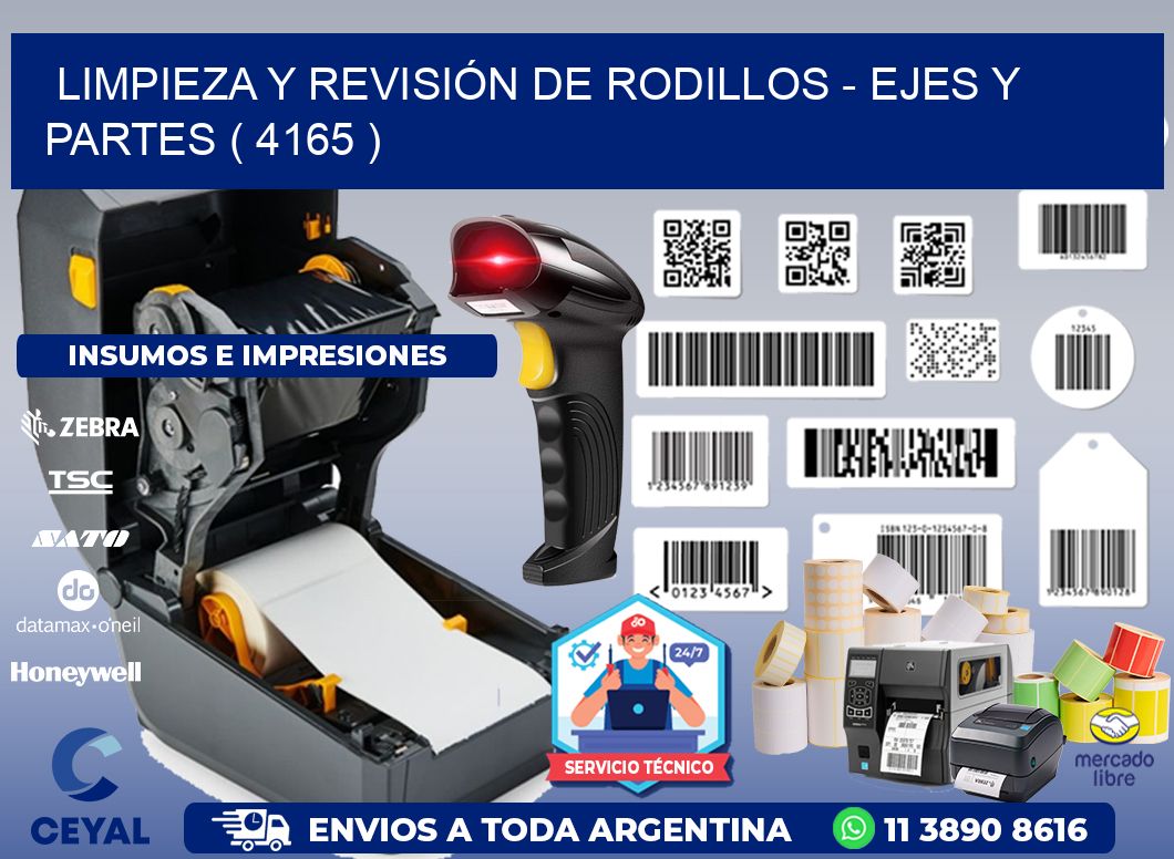 LIMPIEZA Y REVISIÓN DE RODILLOS - EJES Y PARTES ( 4165 )
