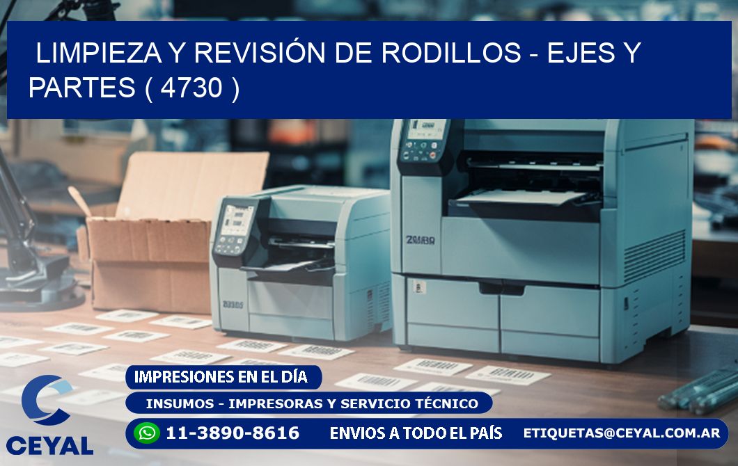 LIMPIEZA Y REVISIÓN DE RODILLOS - EJES Y PARTES ( 4730 )