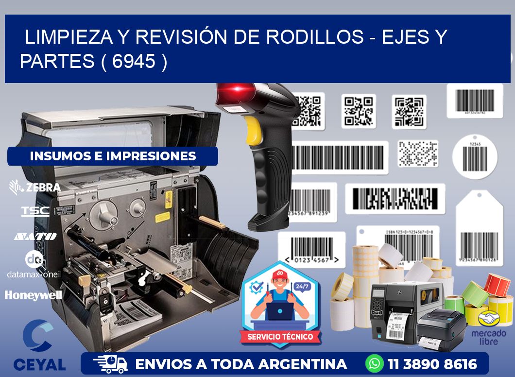LIMPIEZA Y REVISIÓN DE RODILLOS - EJES Y PARTES ( 6945 )