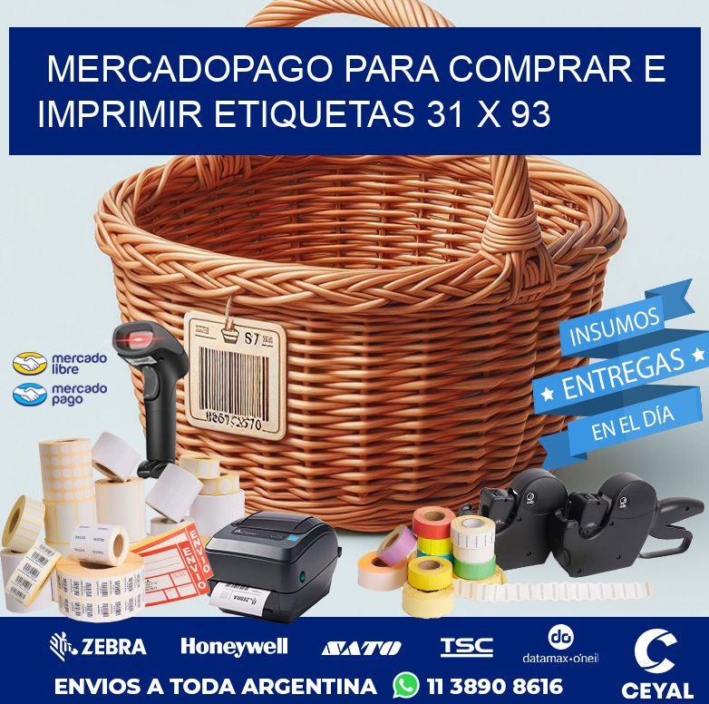 MERCADOPAGO PARA COMPRAR E IMPRIMIR ETIQUETAS 31 x 93