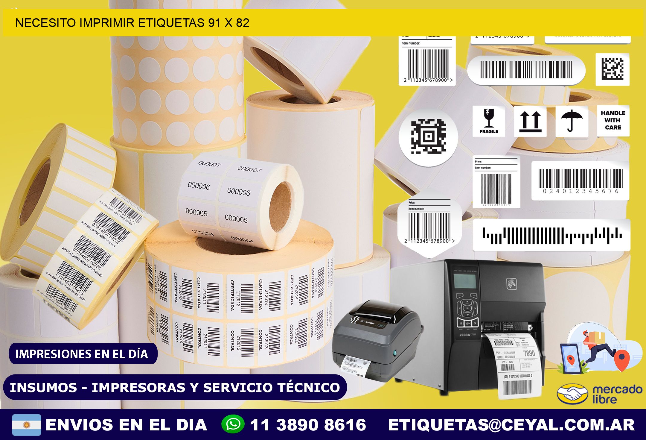 NECESITO IMPRIMIR ETIQUETAS 91 x 82