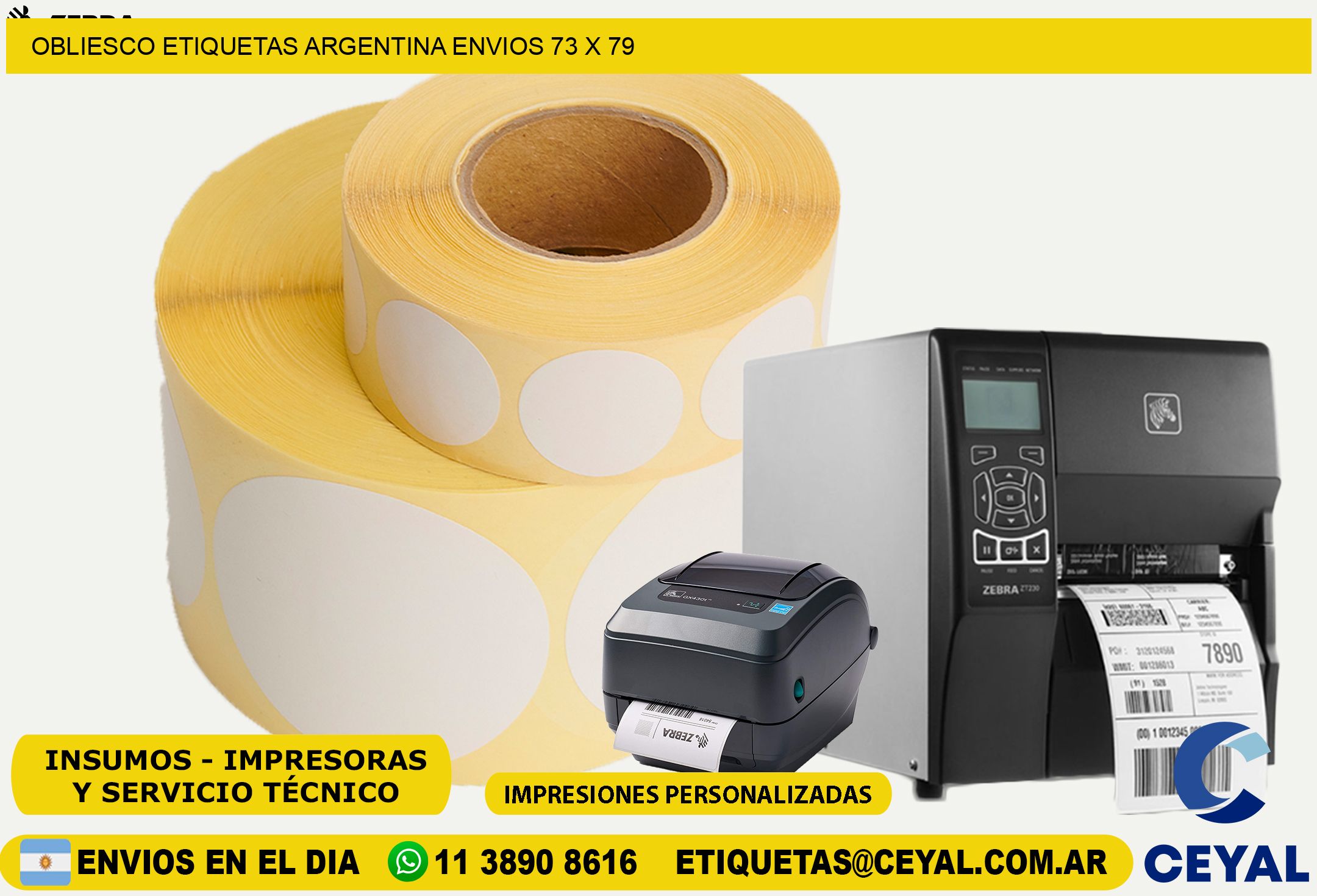 OBLIESCO ETIQUETAS ARGENTINA ENVIOS 73 x 79